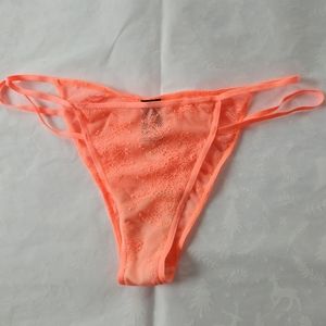 💖🔥NWT Victoria's secret Very Sexy itsy mini string cheeky panties Small Orange